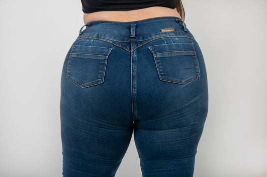 JEANS LEVANTA COLA COLMBIANO TUBO