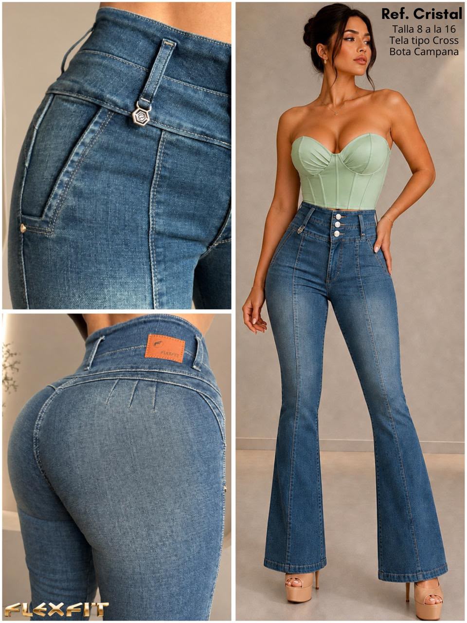 JEANS CAMPANA COLOMBIANO TELLA CROSS