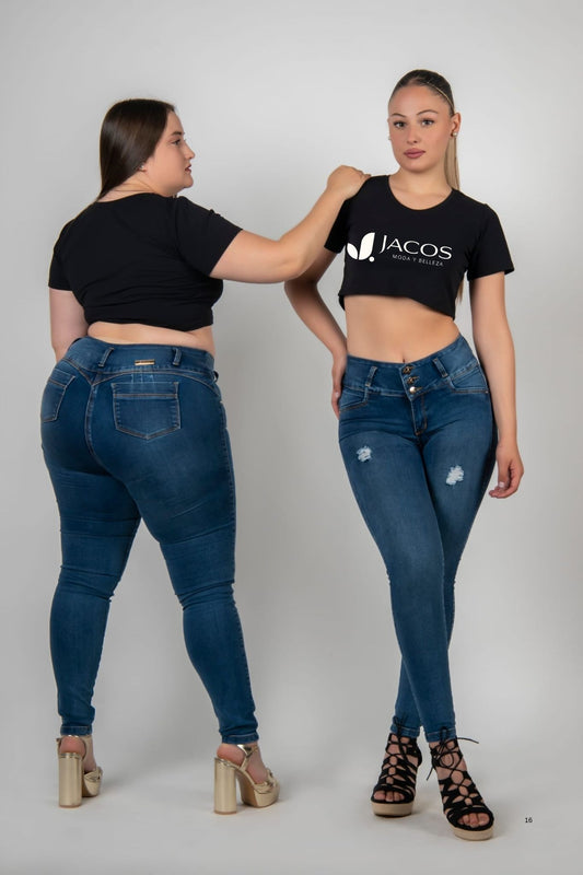 JEANS LEVANTA COLA COLMBIANO TUBO