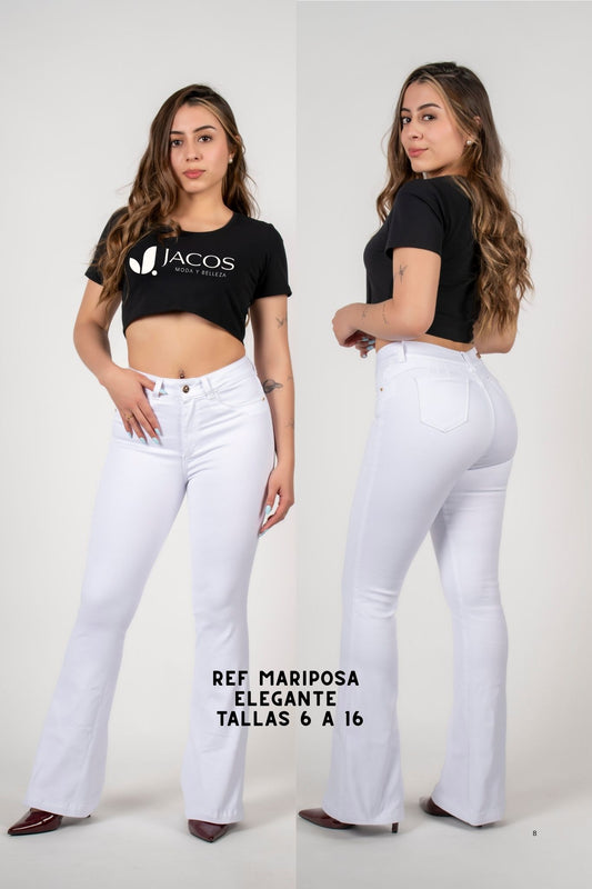 JEANS LEVANTA COLA 1 BOTON CAMPANA