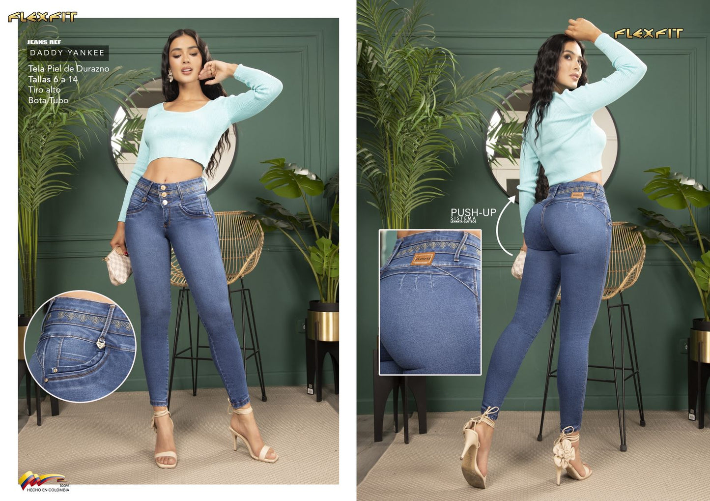 JEANS LEVANTA COLA COLOMBIANOS