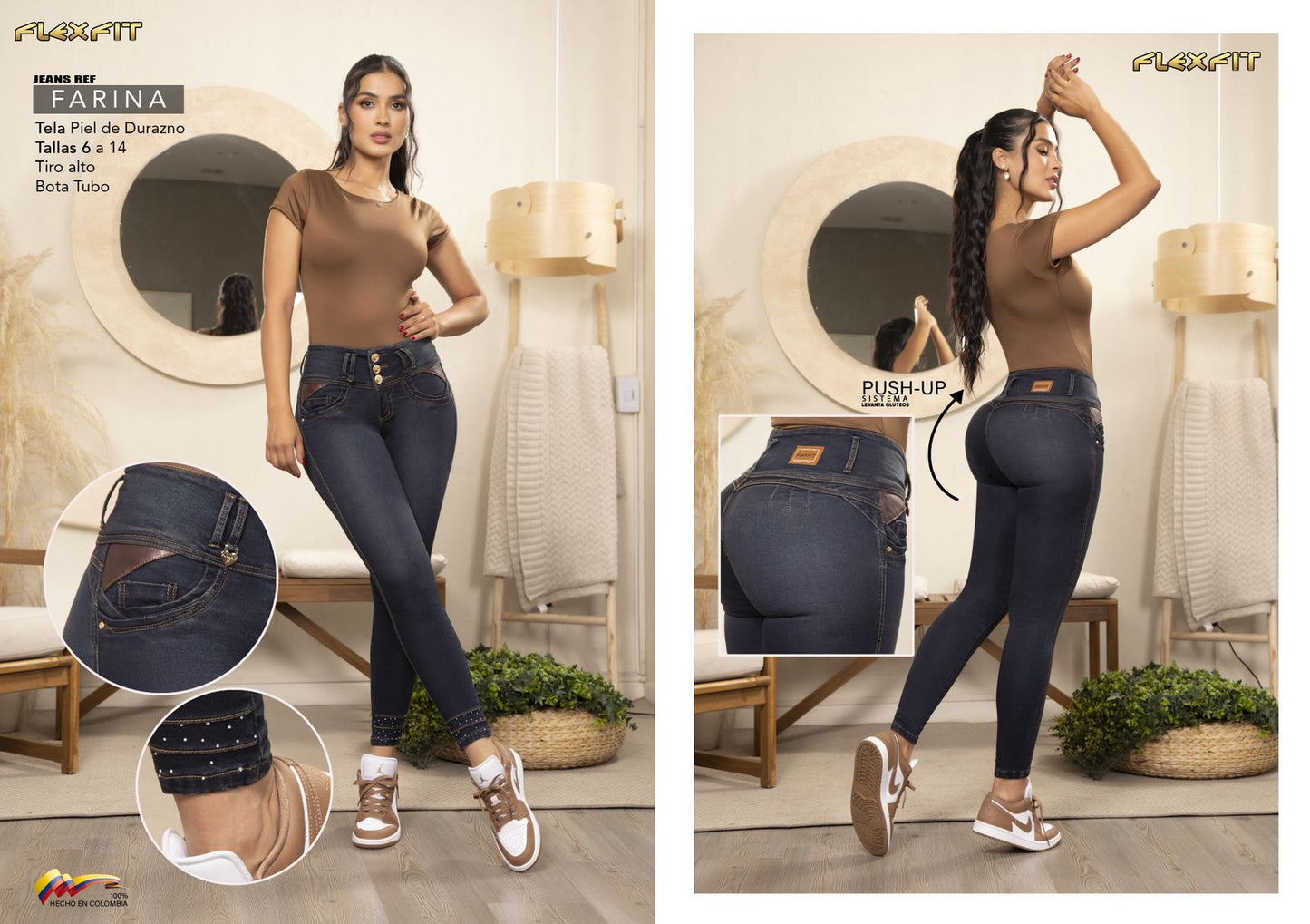 JEANS LEVANTA COLA COLOMBIANOS