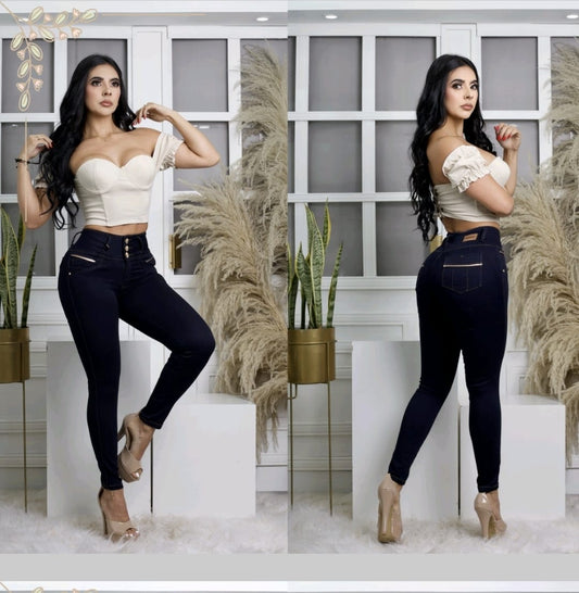 Jeans azul oscuro bolsillo