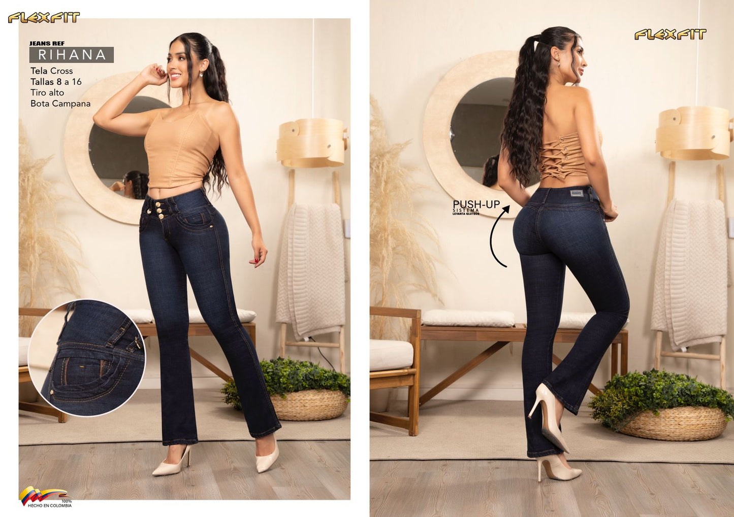 JEANS LEVANTA COLA COLOMBIANOS