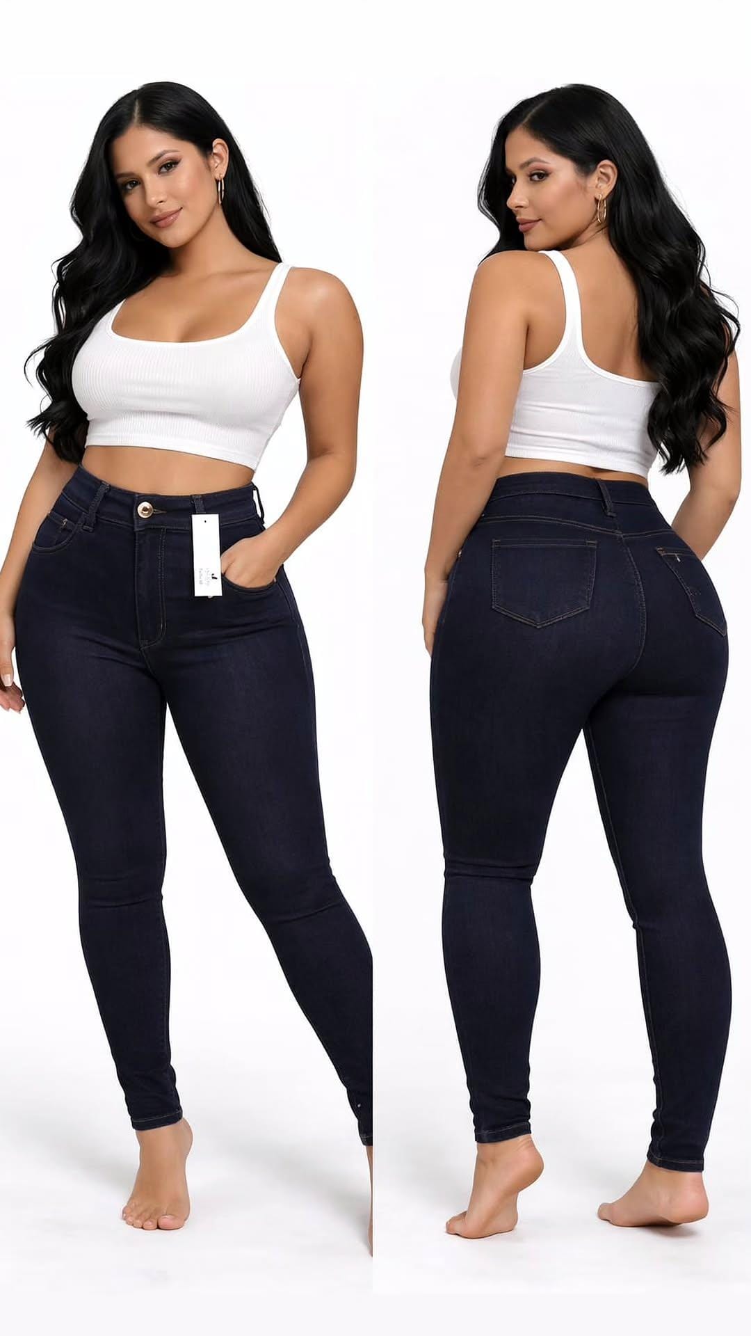 JEANS 1 BOTON BOLSILLO LEVANTA COLA